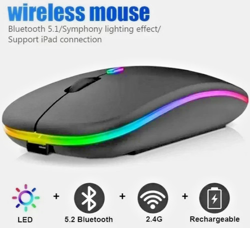 Rgb led wireless mouse - rgb,
