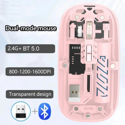 Transparent wireless mouse - transparent,