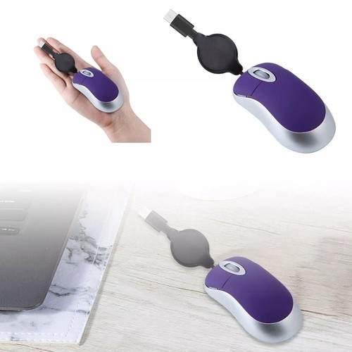 Corded mouse small retractable - corded,