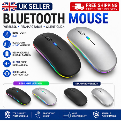 Bluetooth mouse rechargeable - mouse,