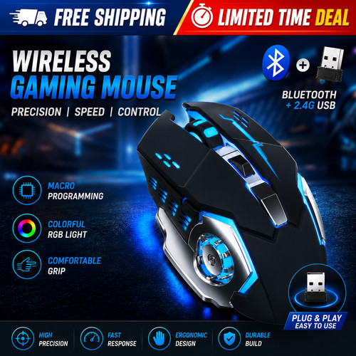 Wireless gaming mouse - gaming, rgb