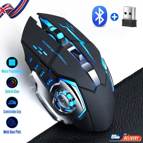 Wireless gaming mouse rgb led - wireless,