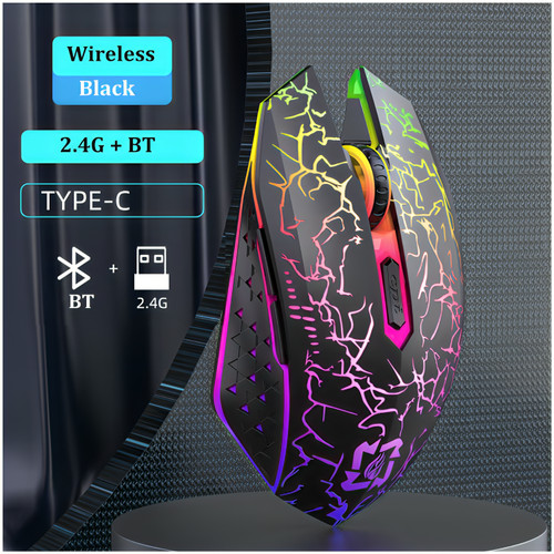 Wireless gaming mouse rgb led - wireless,