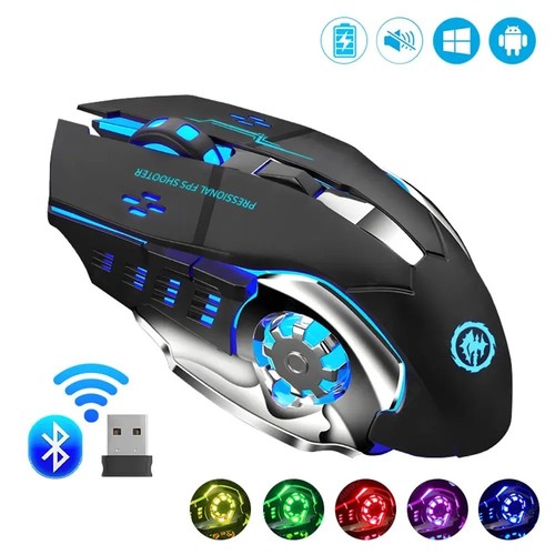 Wireless gaming mouse rgb led - wireless,