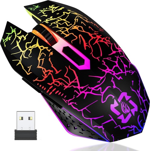 Wireless gaming mouse rgb led - wireless,
