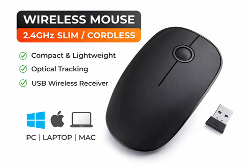 Slim wireless mouse 4ghz - slim, 2.4ghz
