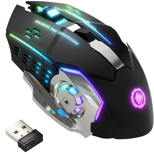 Wireless gaming mouse rgb led - wireless,