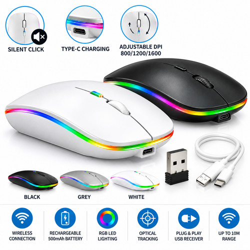 Wireless mouse rechargeable - wireless,