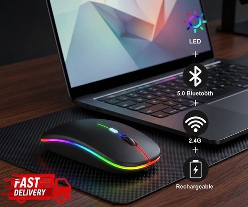 Rgb led wireless mouse - led,