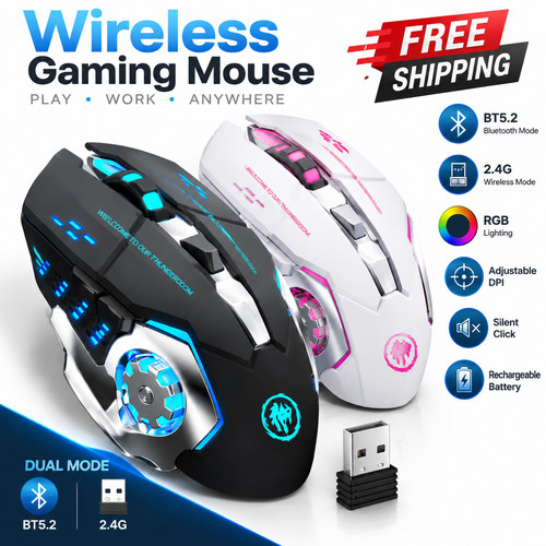 Wireless gaming mouse - mouse, led